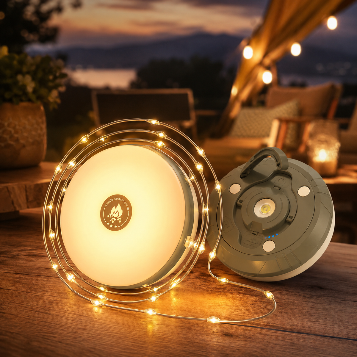 Luz de camping 4 en 1