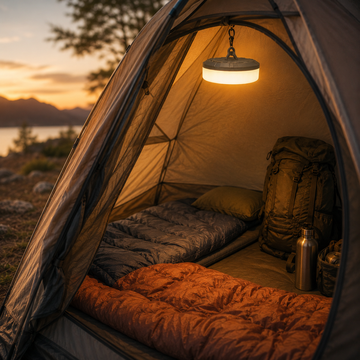 Luz de camping 4 en 1